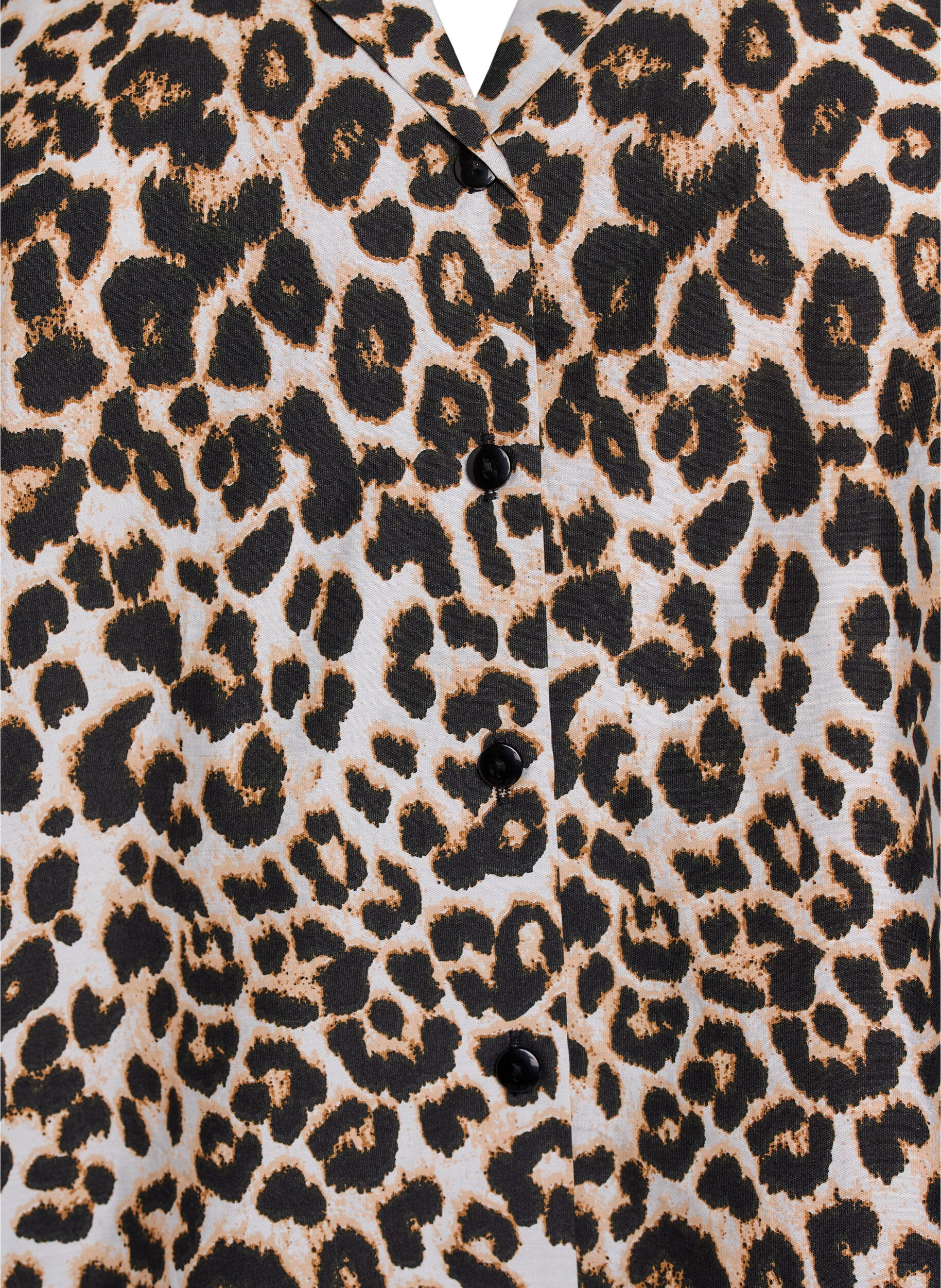 Zizzi Chemisier imprim&eacute; &agrave; col en V, Marron, Packshot image number 2