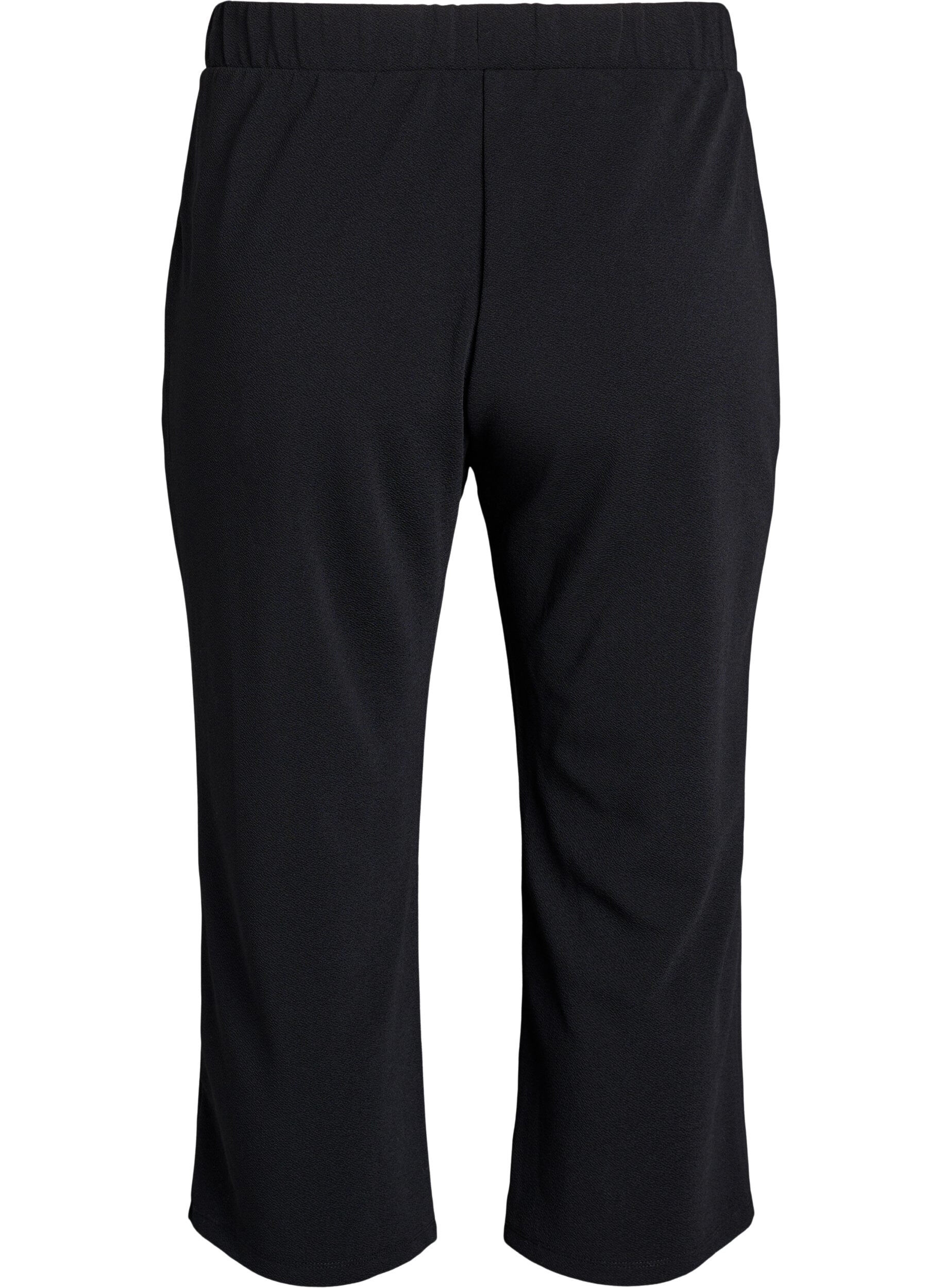 Zizzi Pantalon ample en longueur 7/8, Noir, Packshot image number 1