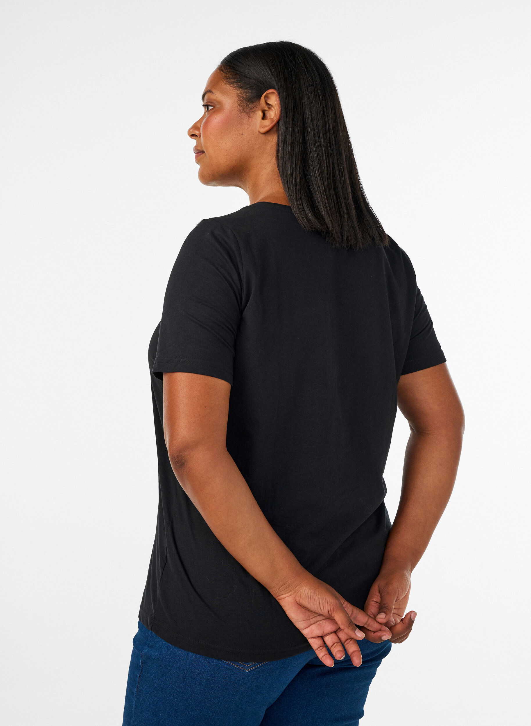 ZizziT-shirt avec motif, Noir, Model image number 2