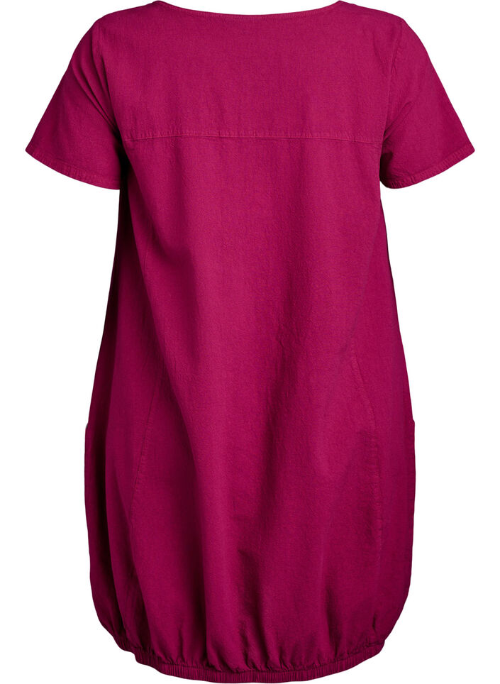 Robe en coton &agrave; manches courtes, Bordeaux, Packshot image number 1