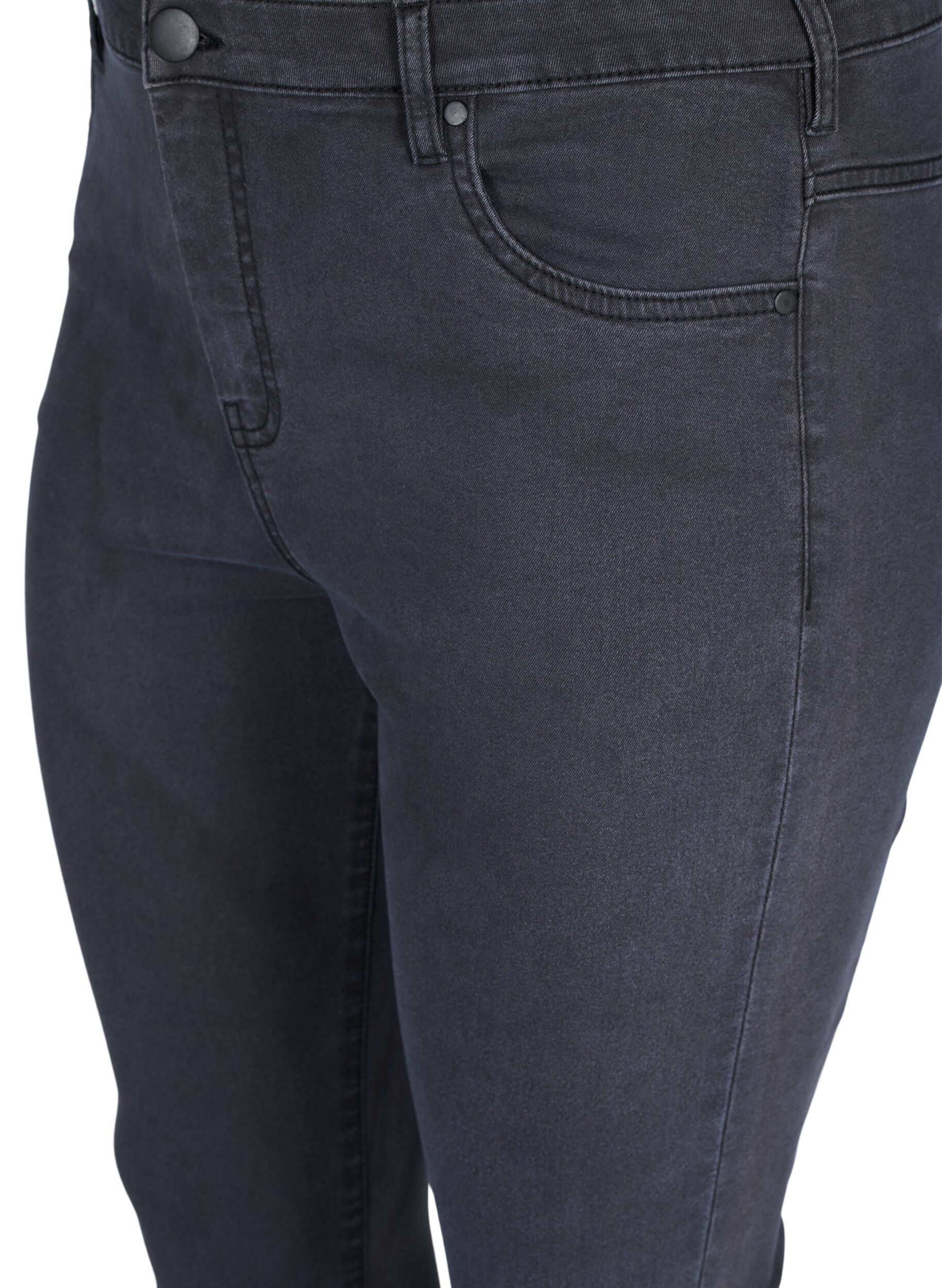 Zizzi Jean Amy super slim taille haute, Gris, Packshot image number 2
