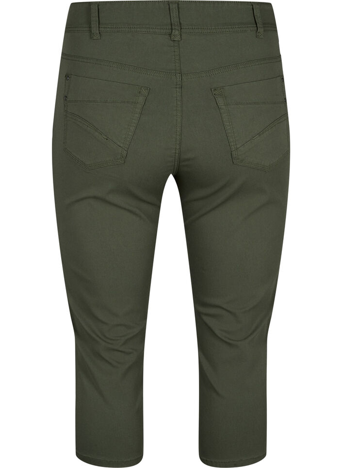 Pantalon capri ajusté en mélange de viscose, Thyme, Packshot image number 1
