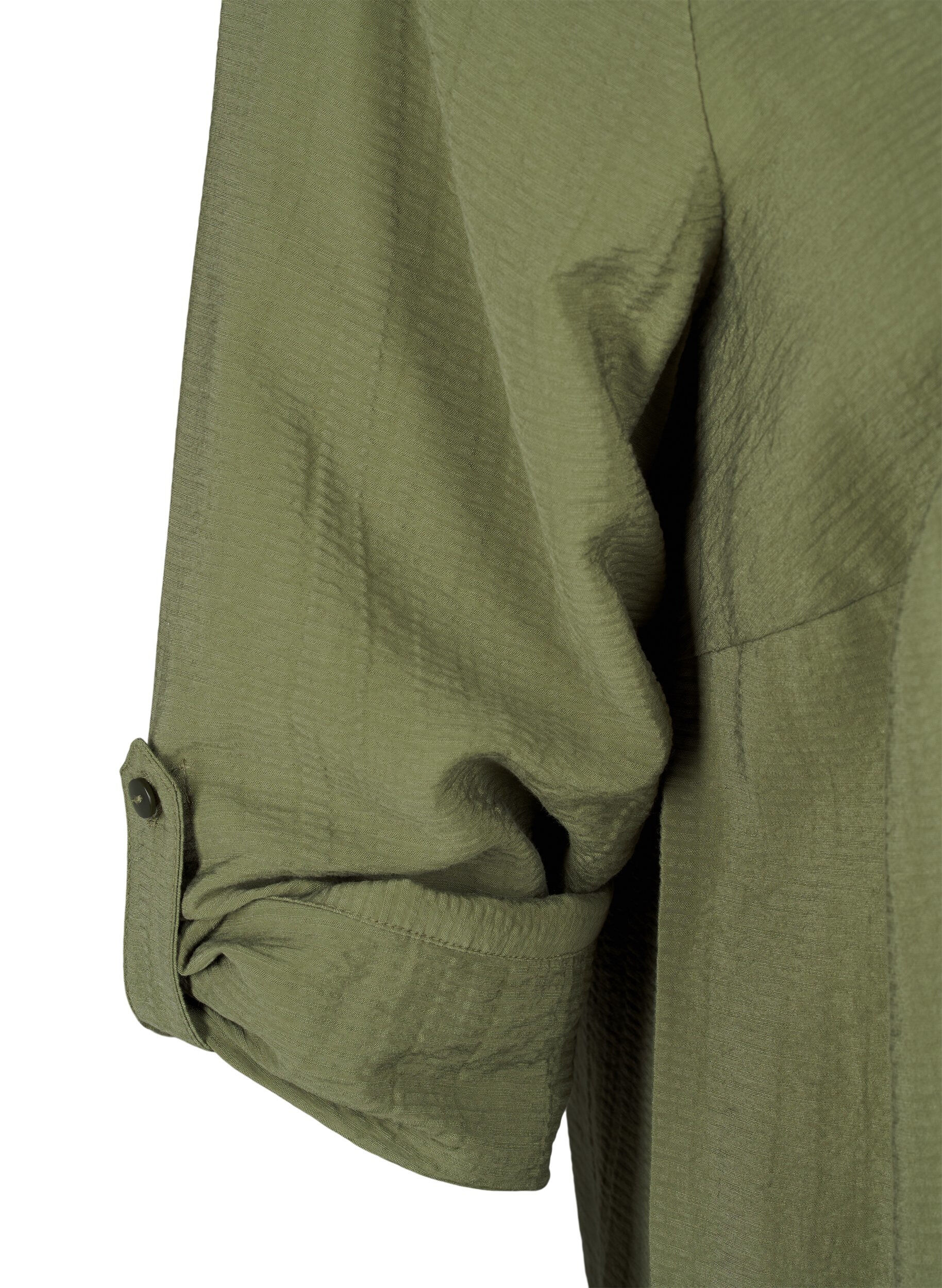 Zizzi Chemisier en viscose &agrave; manches 3/4, Winter Moss, Packshot image number 3