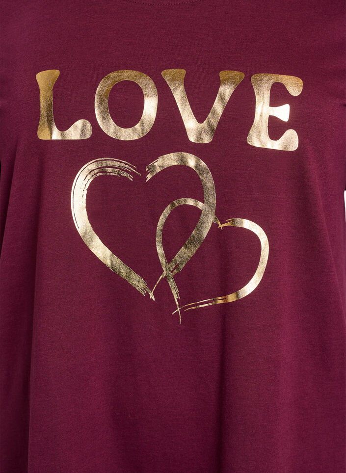 T-shirt imprim&eacute;, Bordeaux, Packshot image number 2