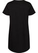 Chemise de nuit en coton biologique et &agrave; col en V, Noir, Packshot image number 1
