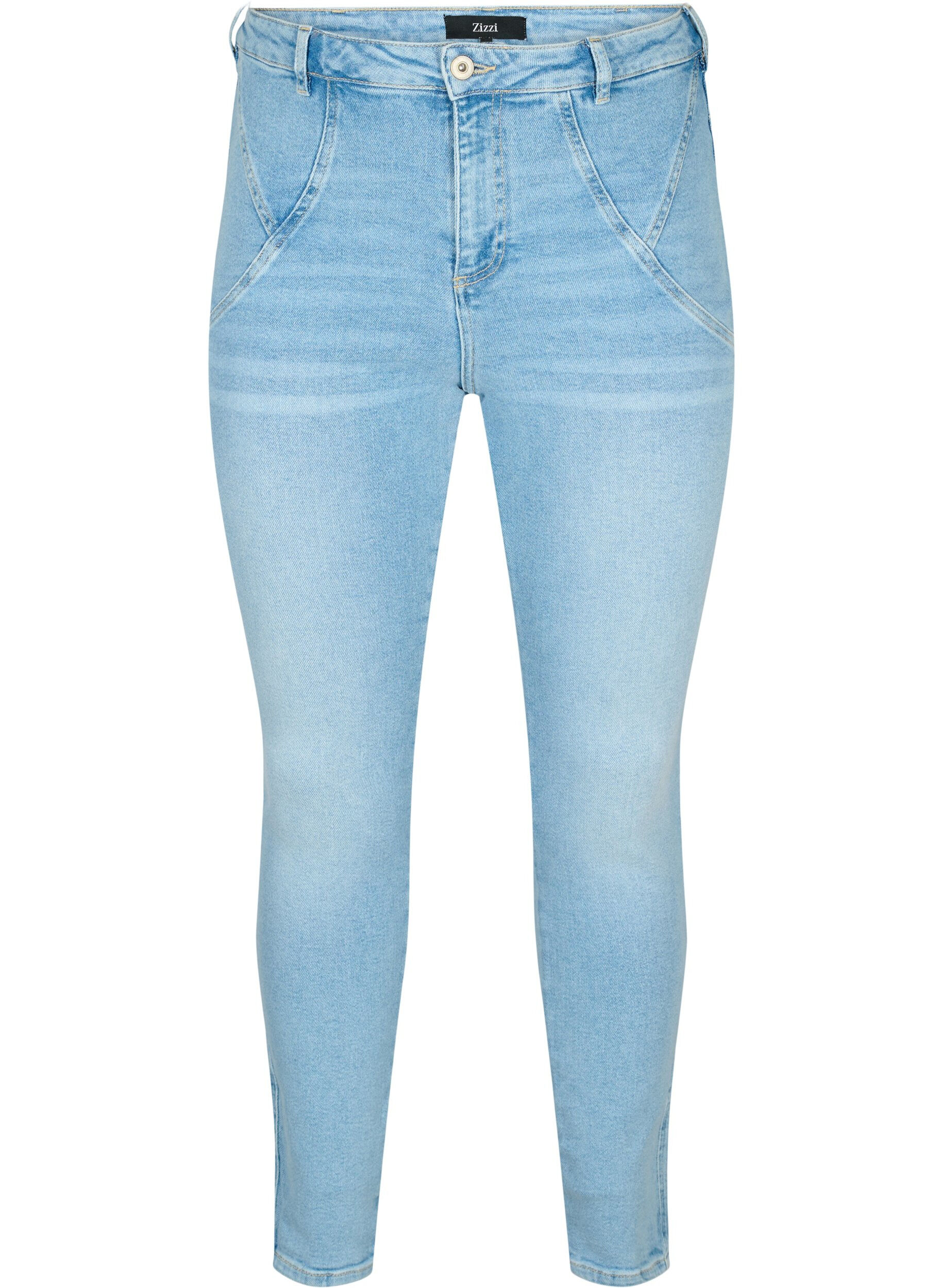 Zizzi Jean Amy &agrave; taille haute et coupe super slim, Light blue, Packshot image number 0