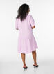 Robe courte &eacute;vas&eacute;e en mousseline de coton, Mauve, Model image number 2