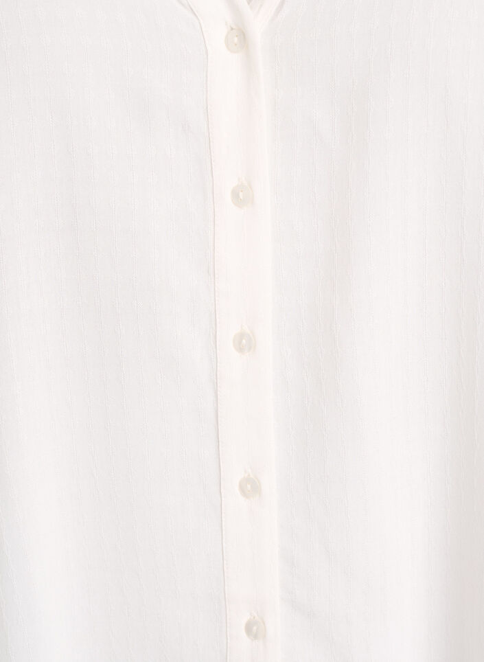 Chemise en viscose avec manches courtes et d&eacute;tail fronc&eacute;, Vanille, Packshot image number 2