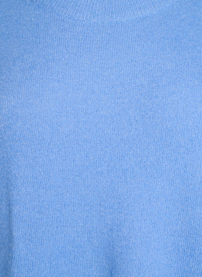 Robe tricotée avec manches 3/4 et col rond, D.R. Blue White Mel., Packshot image number 2