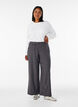 Pantalon de tailleur avec plis marqu&eacute;s et ceinture &agrave; nouer, Gris anthracite, Model image number 0