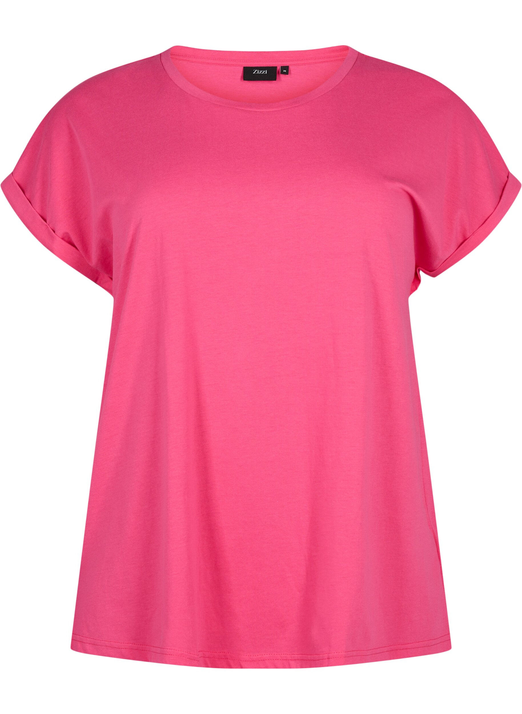 T-shirt &agrave; manches courtes en coton m&eacute;lang&eacute;