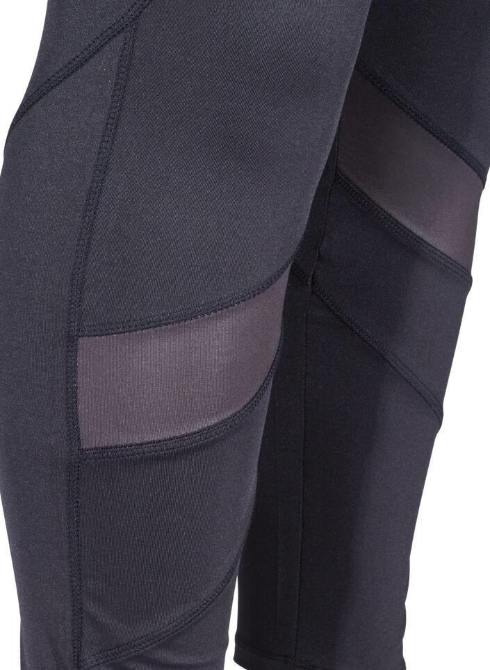 Legging de sport court avec r&eacute;sille, Black, Packshot image number 2