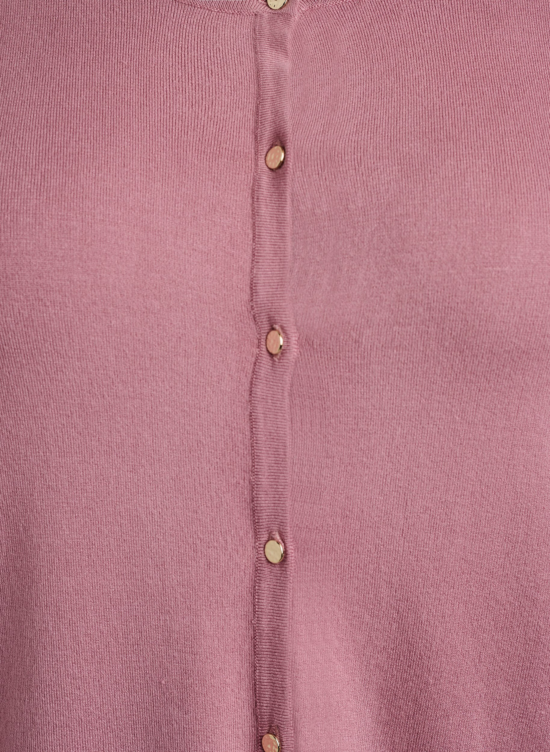 Zizzi Cardigan en maille &agrave; manches courtes en viscose, Rose, Packshot image number 2