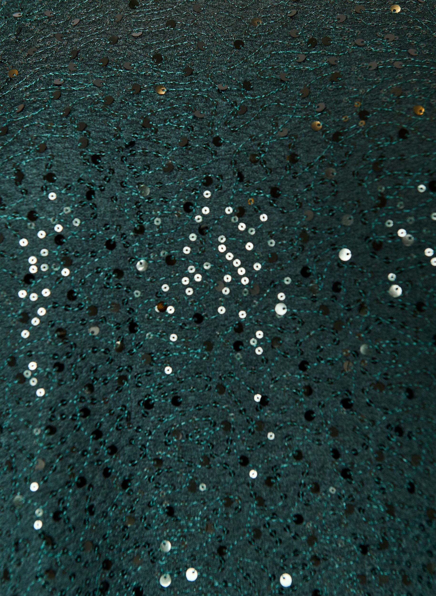 ZizziRobe courte en sequins &agrave; la coupe trap&egrave;ze, Vert fonc&eacute;, Packshot image number 2