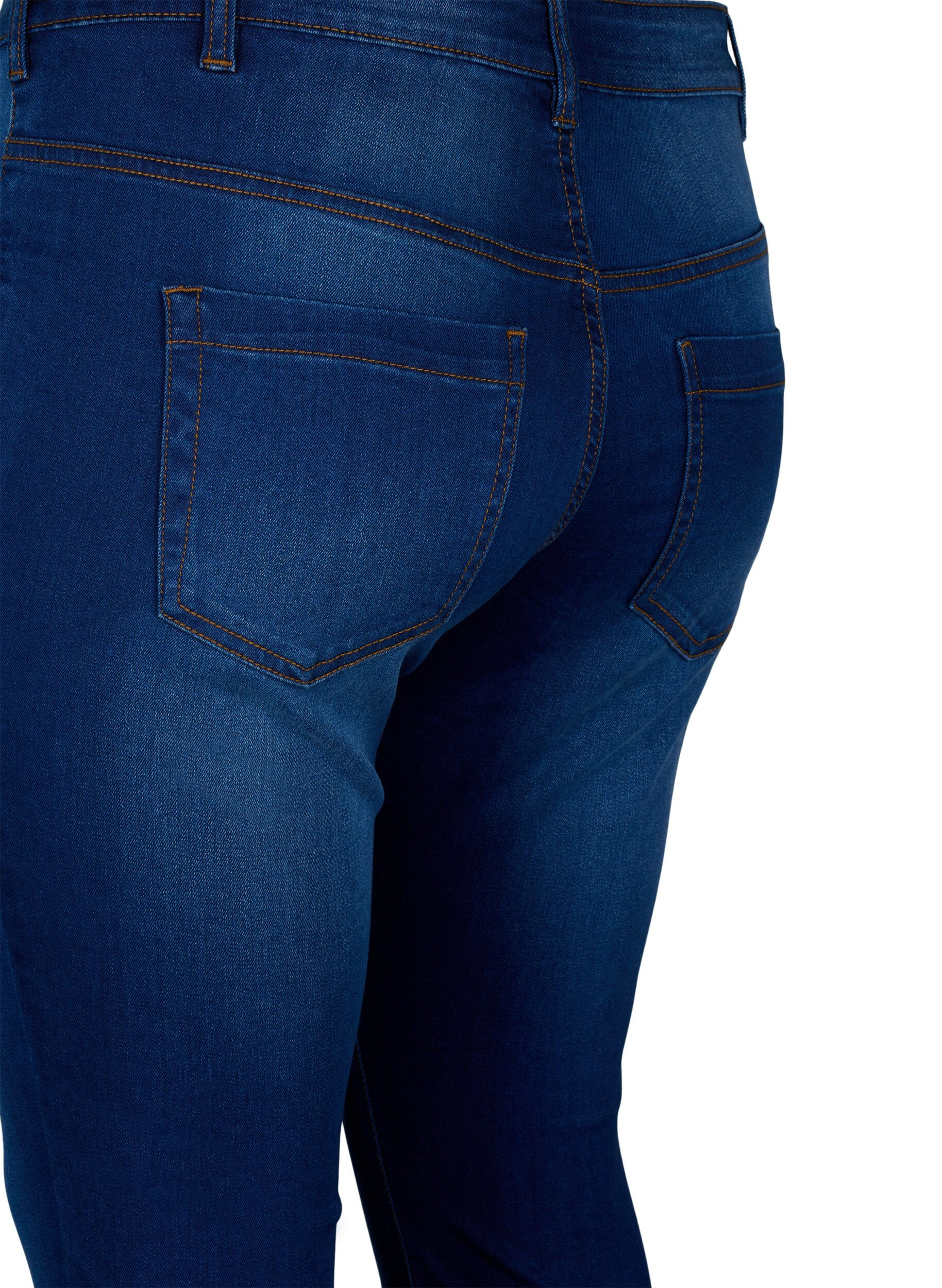 Zizzi Jean taille r&eacute;guli&egrave;re Viona, Bleu, Packshot image number 3