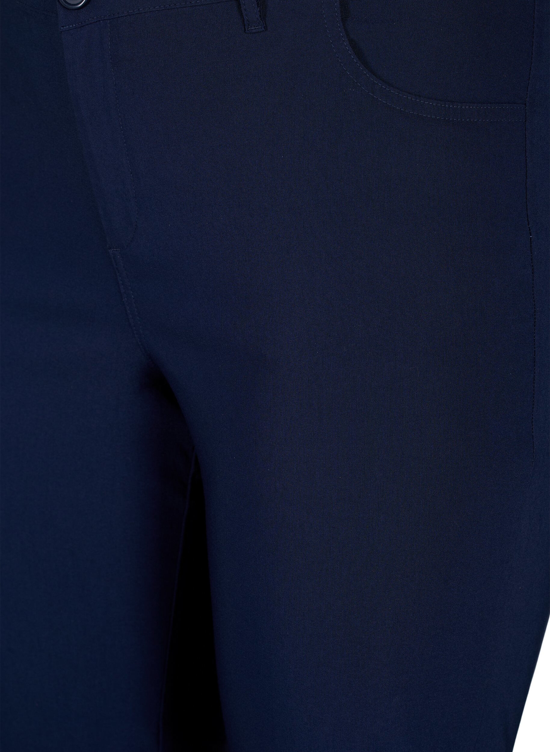 Zizzi Pantalon classique en m&eacute;lange de viscose, Bleu, Packshot image number 2