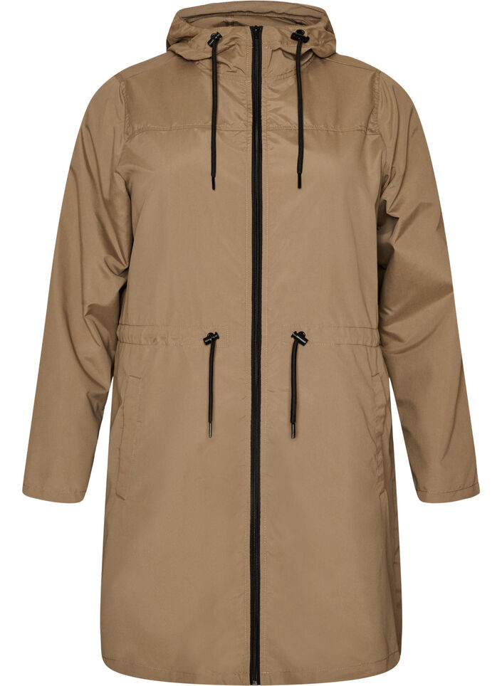 Parka l&eacute;g&egrave;re avec capuche, Marron, Packshot image number 0