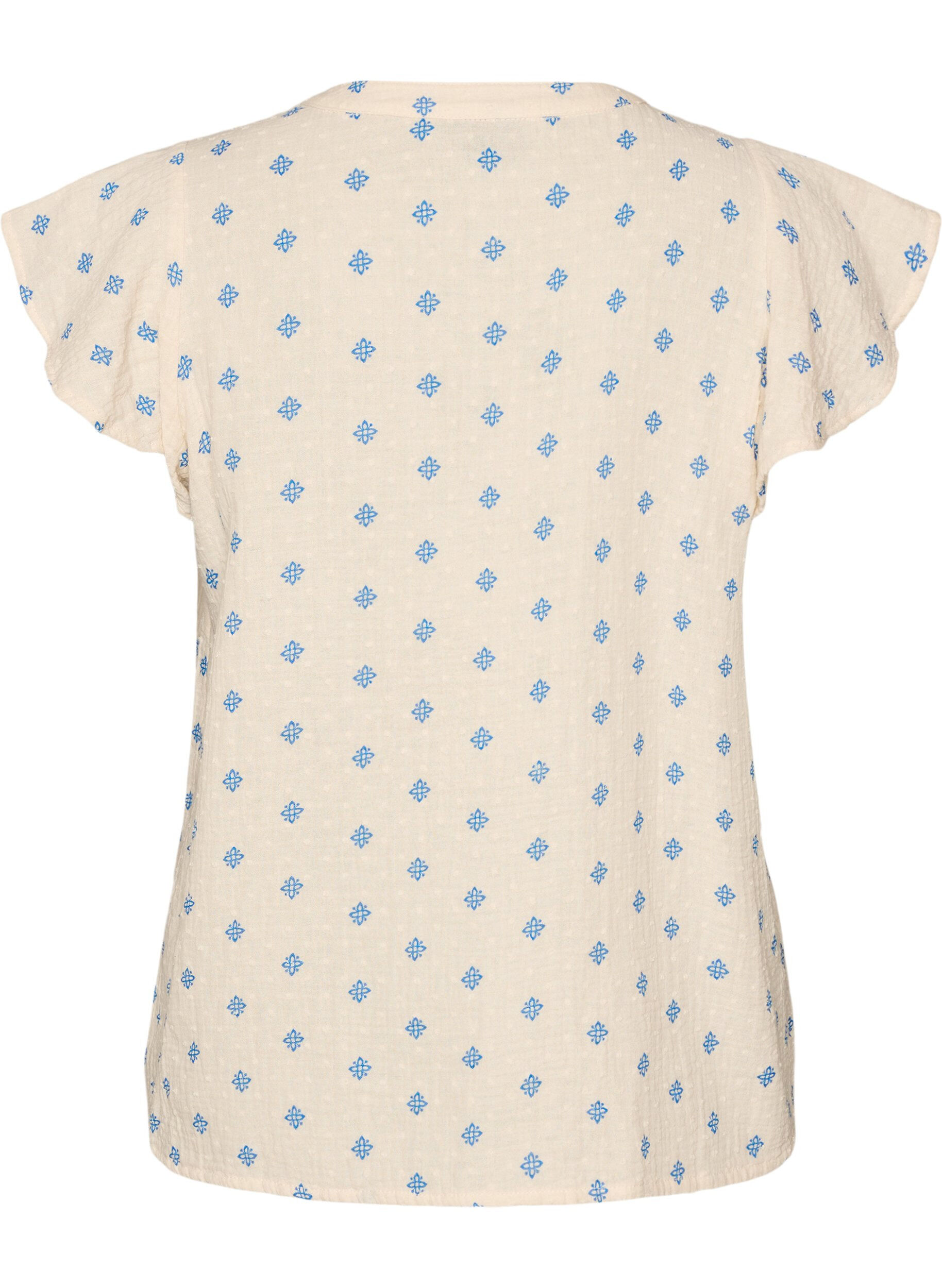 ZizziBlouse sans manches avec d&eacute;tails en crochet et volants, Beige, Packshot image number 1