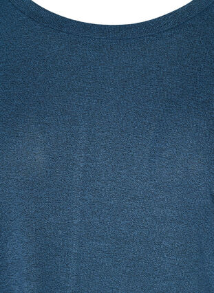 Blouse uni à manches longues, Dark Blue, Packshot image number 2