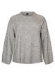 Blouse ample tricot&eacute;e en alpaga et laine, Gris, Packshot image number 0