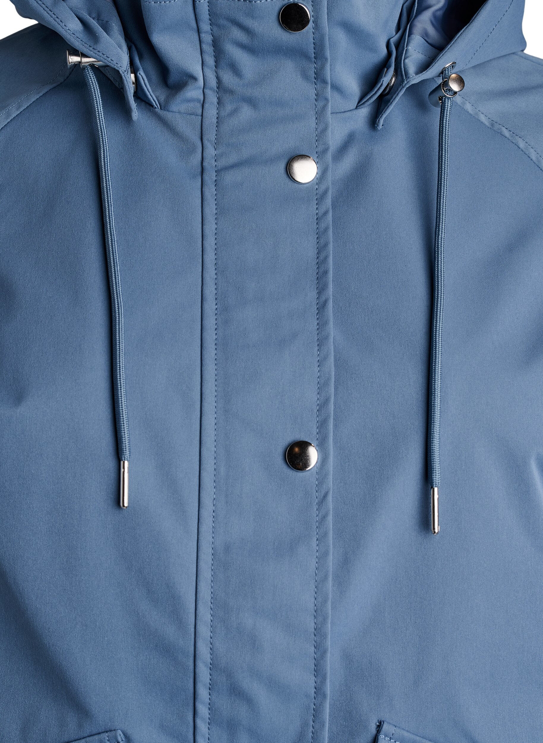 Zizzi Veste courte de printemps avec capuche amovible, Bleu, Packshot image number 2