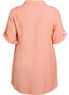 Tunique coupe trap&egrave;ze en lin et viscose, Corail, Packshot image number 1