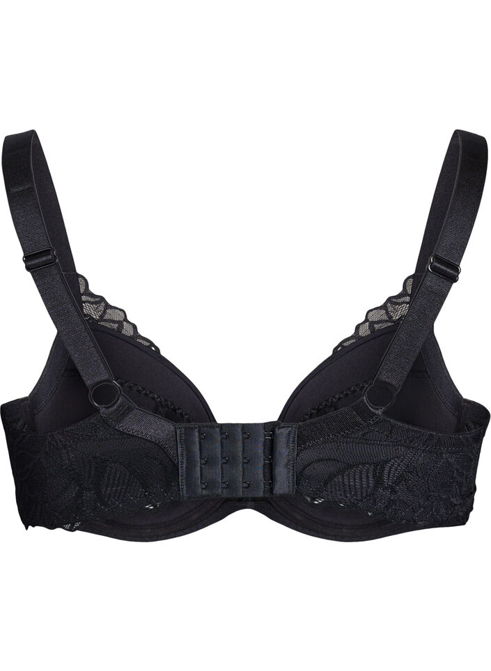Soutien-gorge rembourré en dentelle, Noir, Packshot image number 1