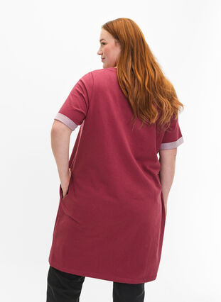 Robe de survêtement à manches courtes avec poches, Dry Rose, Model image number 1