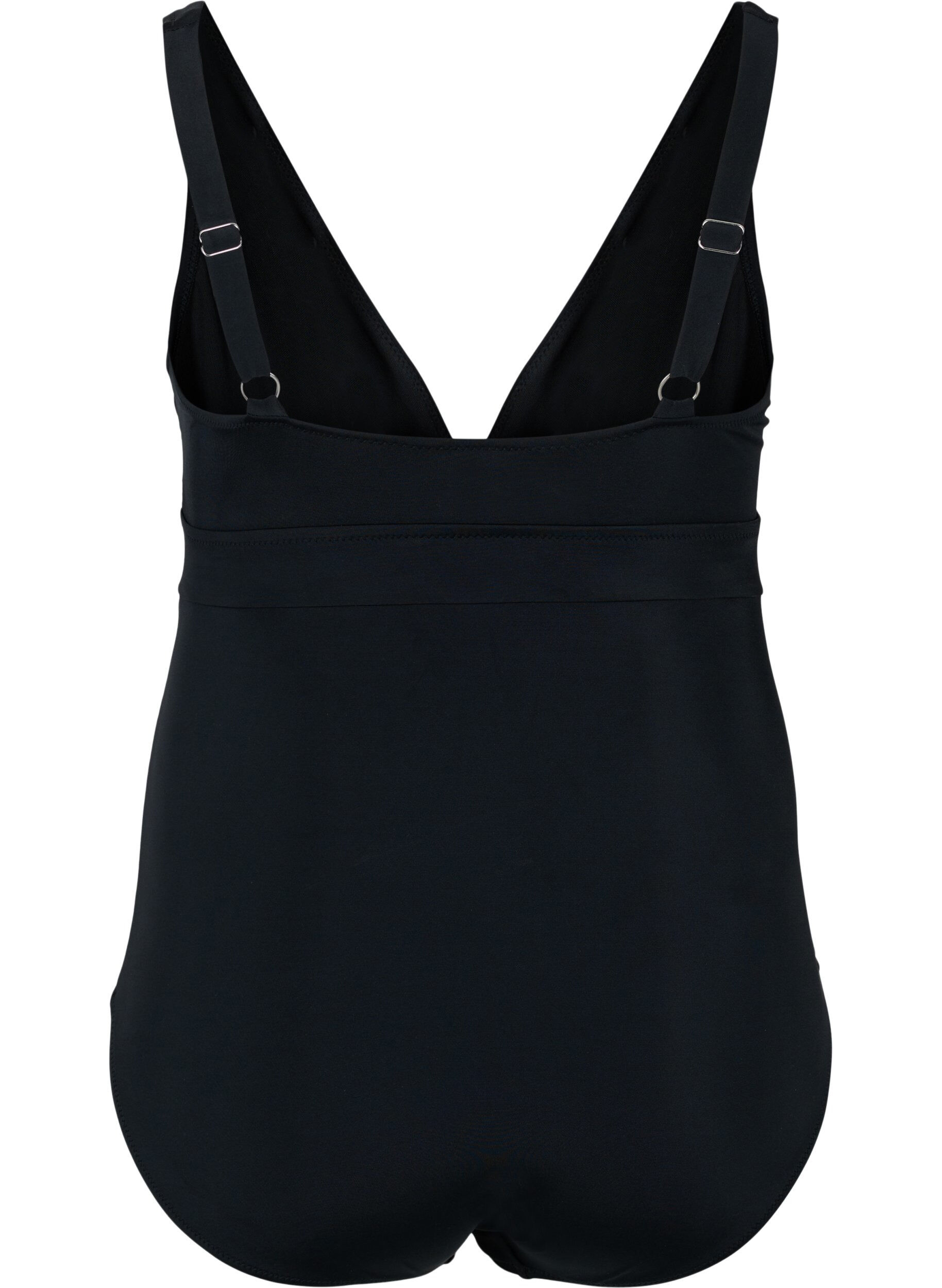 Zizzi Maillot de bain avec d&eacute;tail en cordon, Black, Packshot image number 1