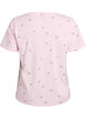 T-shirt en coton biologique avec motifs brod&eacute;s, Rose, Packshot image number 1