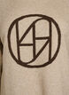 Pull avec logo et rayures contrastantes, Beige, Packshot image number 2