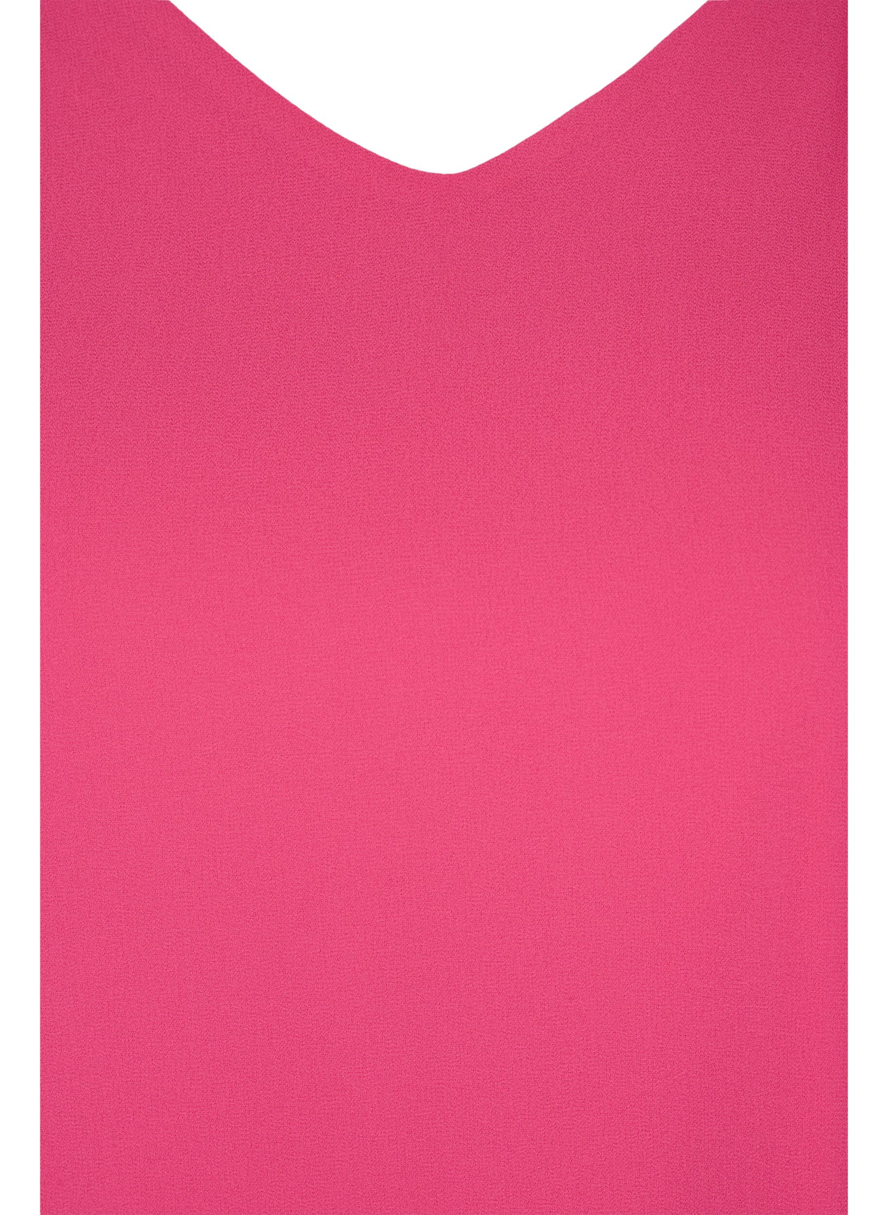 Zizzi Blouse manches courtes, Magenta, Packshot image number 2