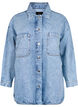 Veste en jean ample avec boutons, Light blue denim, Packshot image number 0