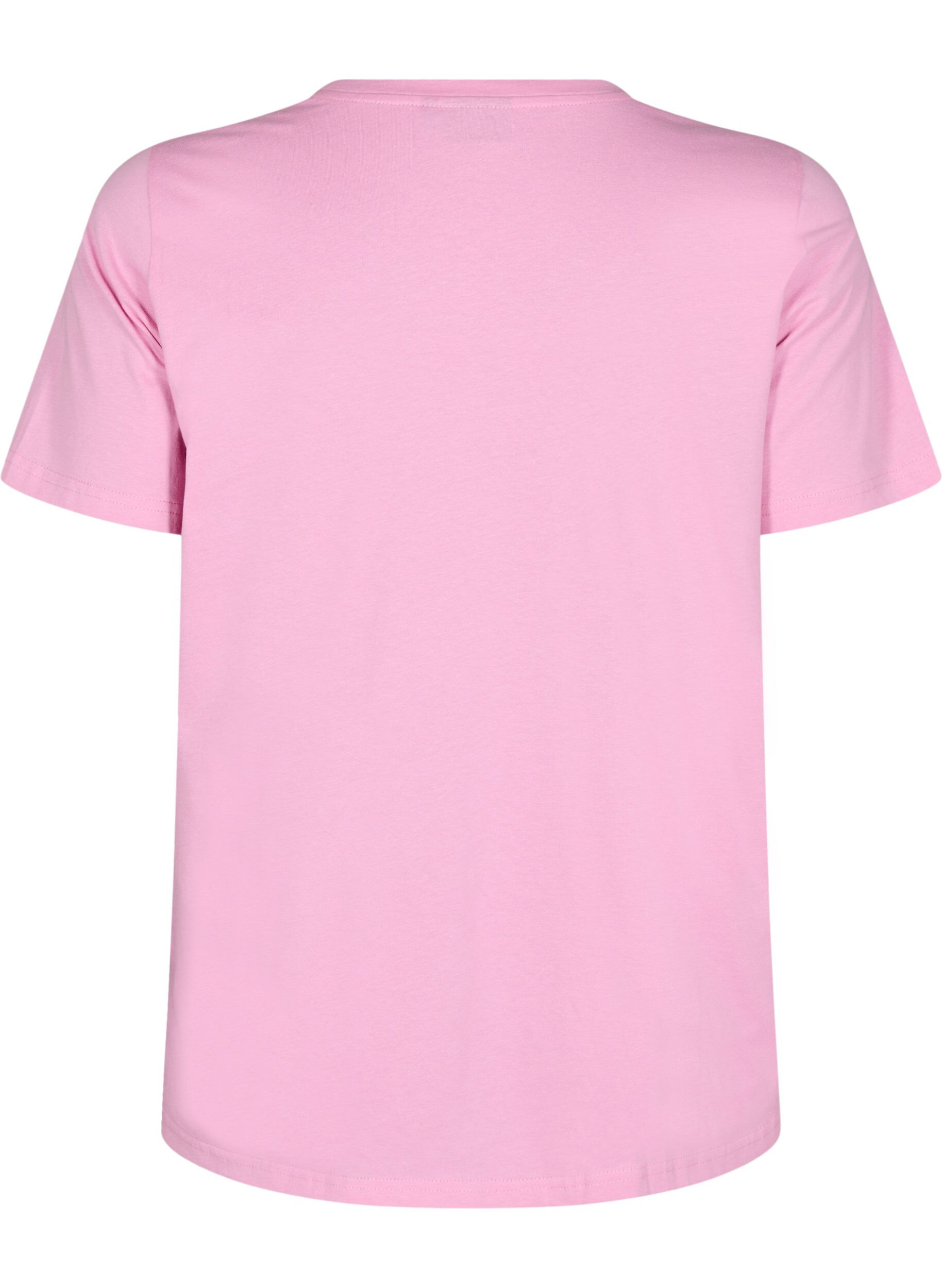 Zizzi T-shirt avec poche sur la poitrine, Rose, Packshot image number 1
