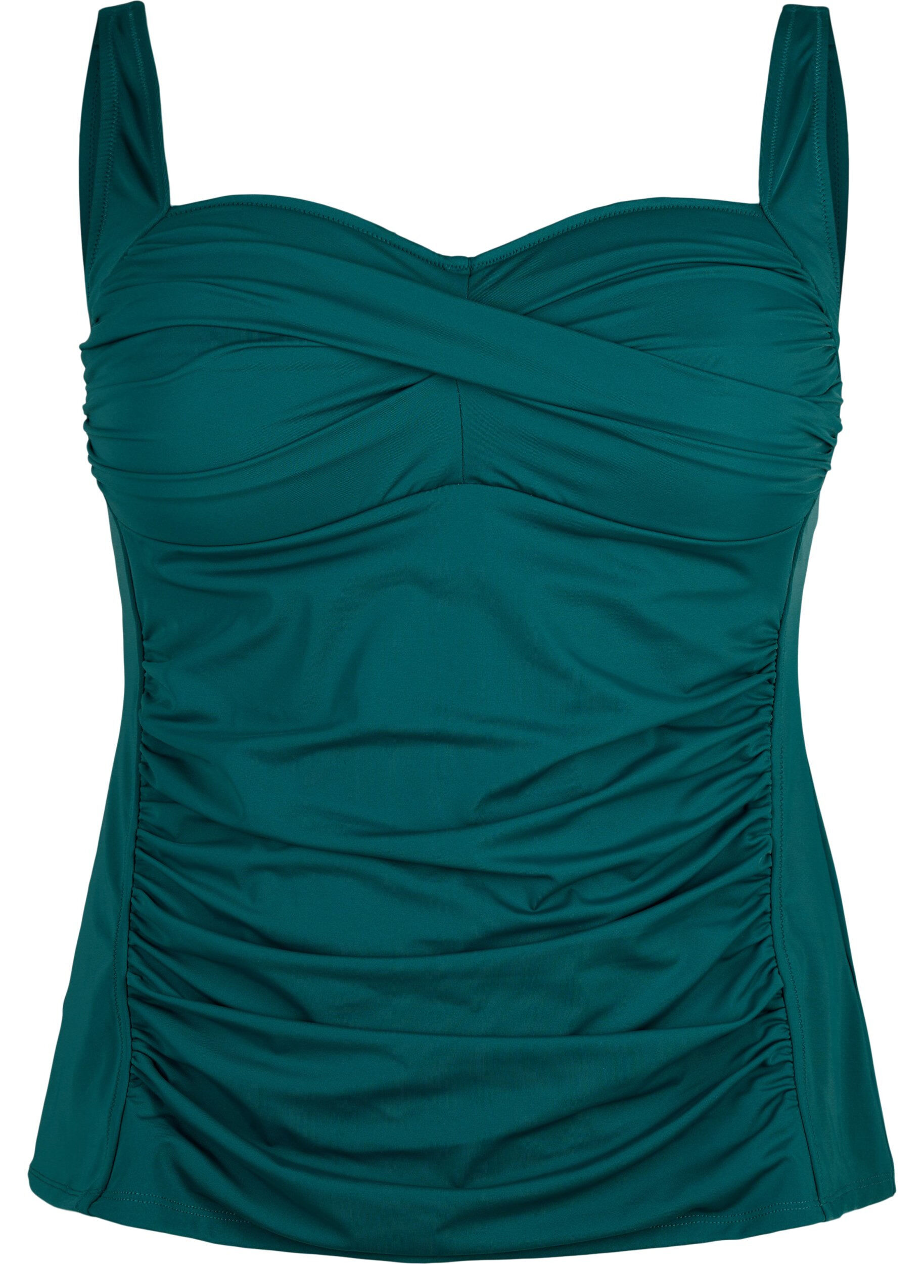 Zizzi Tankini drap&eacute;, Vert, Packshot image number 0