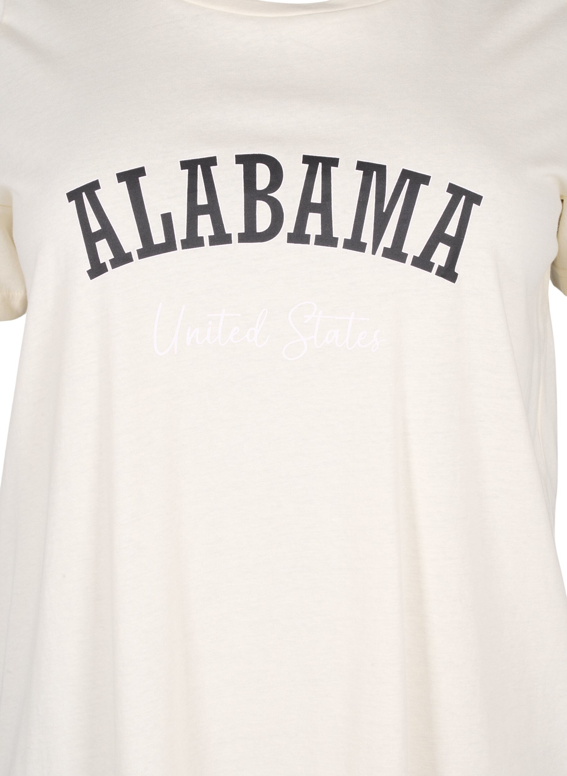 Zizzi T-shirt en coton avec texte, Antique W. Alabama, Packshot image number 2
