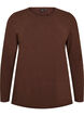 Blouse basique en jersey &agrave; manches longues, Marron, Packshot image number 0