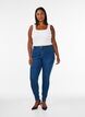 Jeggings en coton m&eacute;lang&eacute;, Blue denim, Model image number 0