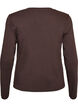 T-shirt basique &agrave; manches longues et col rond, Marron, Packshot image number 1