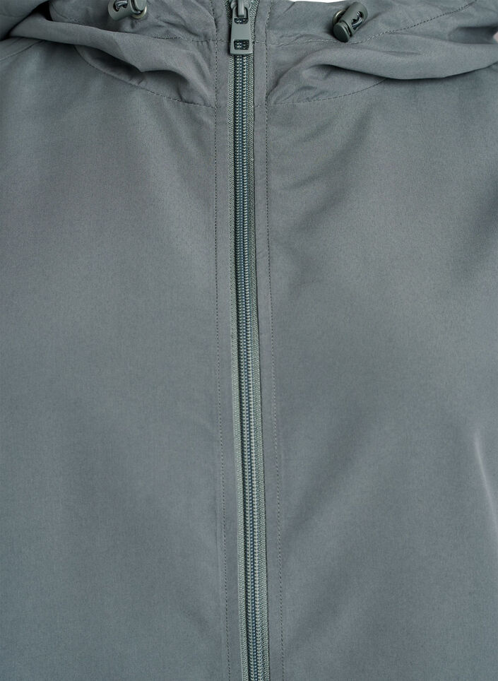Veste l&eacute;g&egrave;re avec capuche et fermeture &eacute;clair, Vert fonc&eacute;, Packshot image number 2
