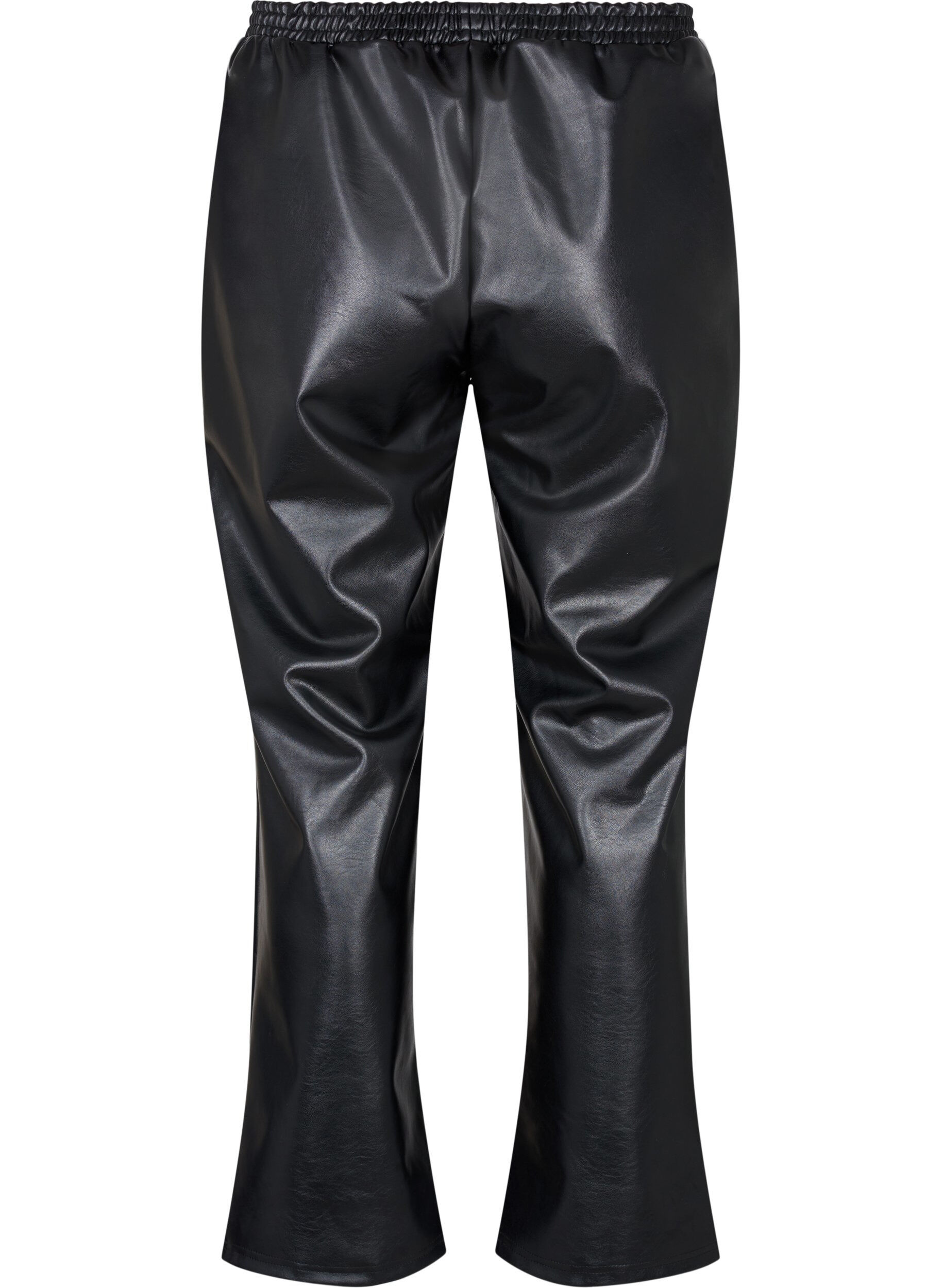 Zizzi Pantalon en simili-cuir avec poches, Black, Packshot image number 1