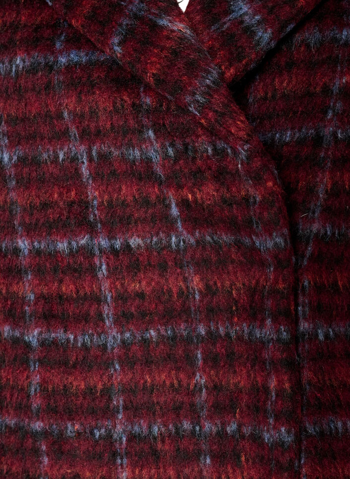Veste &agrave; carreaux avec poches, Bordeaux, Packshot