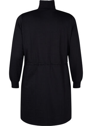 Robe pull avec fermeture Éclair et cordon de serrage, Black, Packshot image number 1
