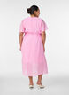Robe longue avec manches papillon et taille &agrave; nouer, Rose, Model image number 1