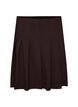 Jupe courte pliss&eacute;e &agrave; taille &eacute;lastique, Marron, Packshot image number 0