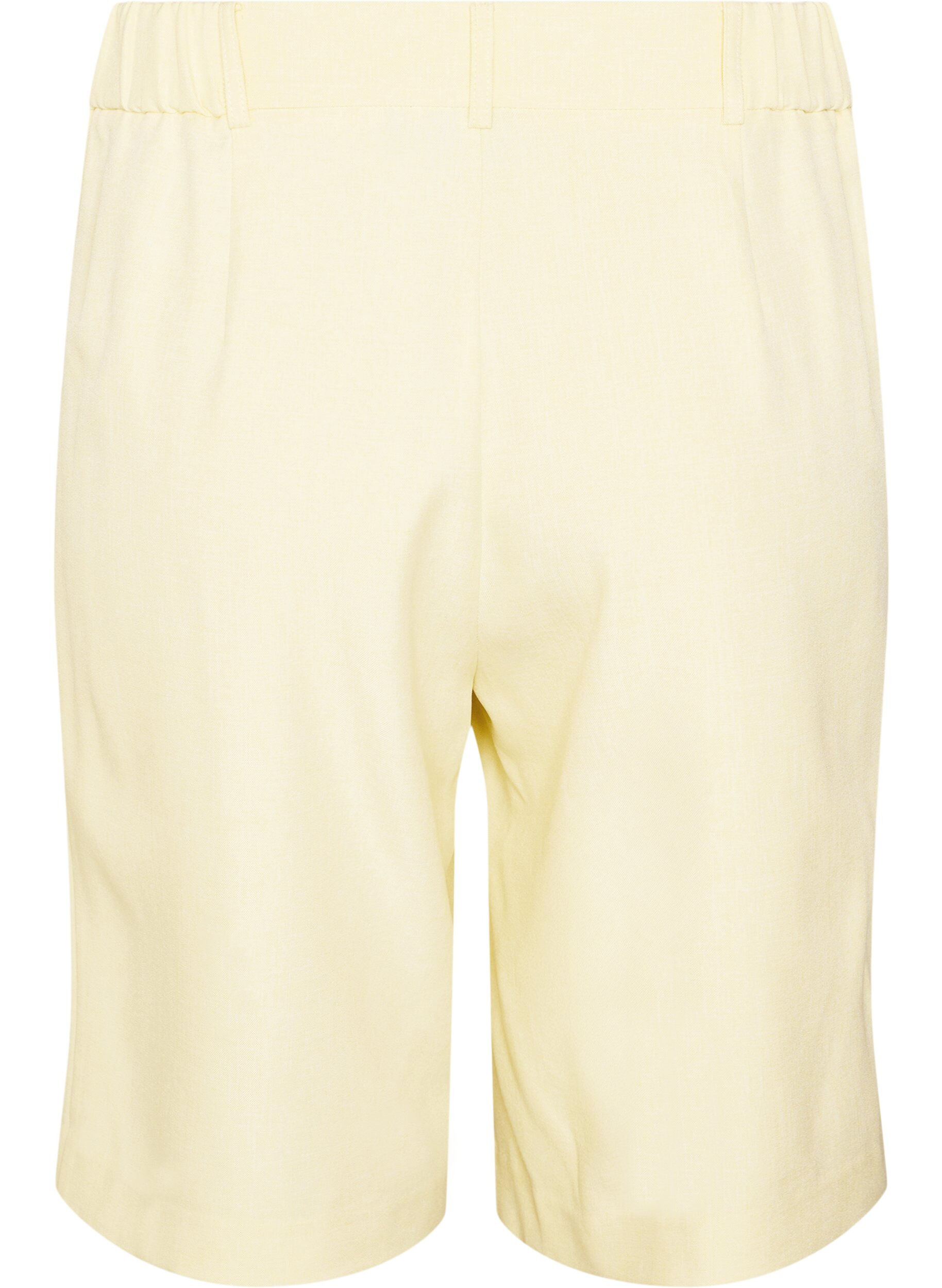 ZizziShort bermuda ample &agrave; taille haute, Jaune clair, Packshot image number 1
