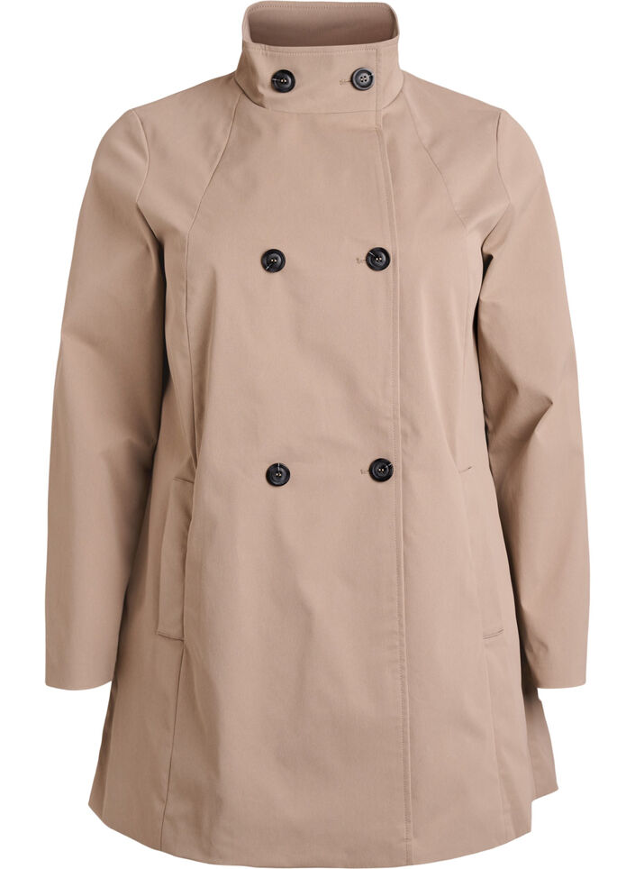 Veste de printemps hydrofuge avec coupe en A, Gris, Packshot image number 0