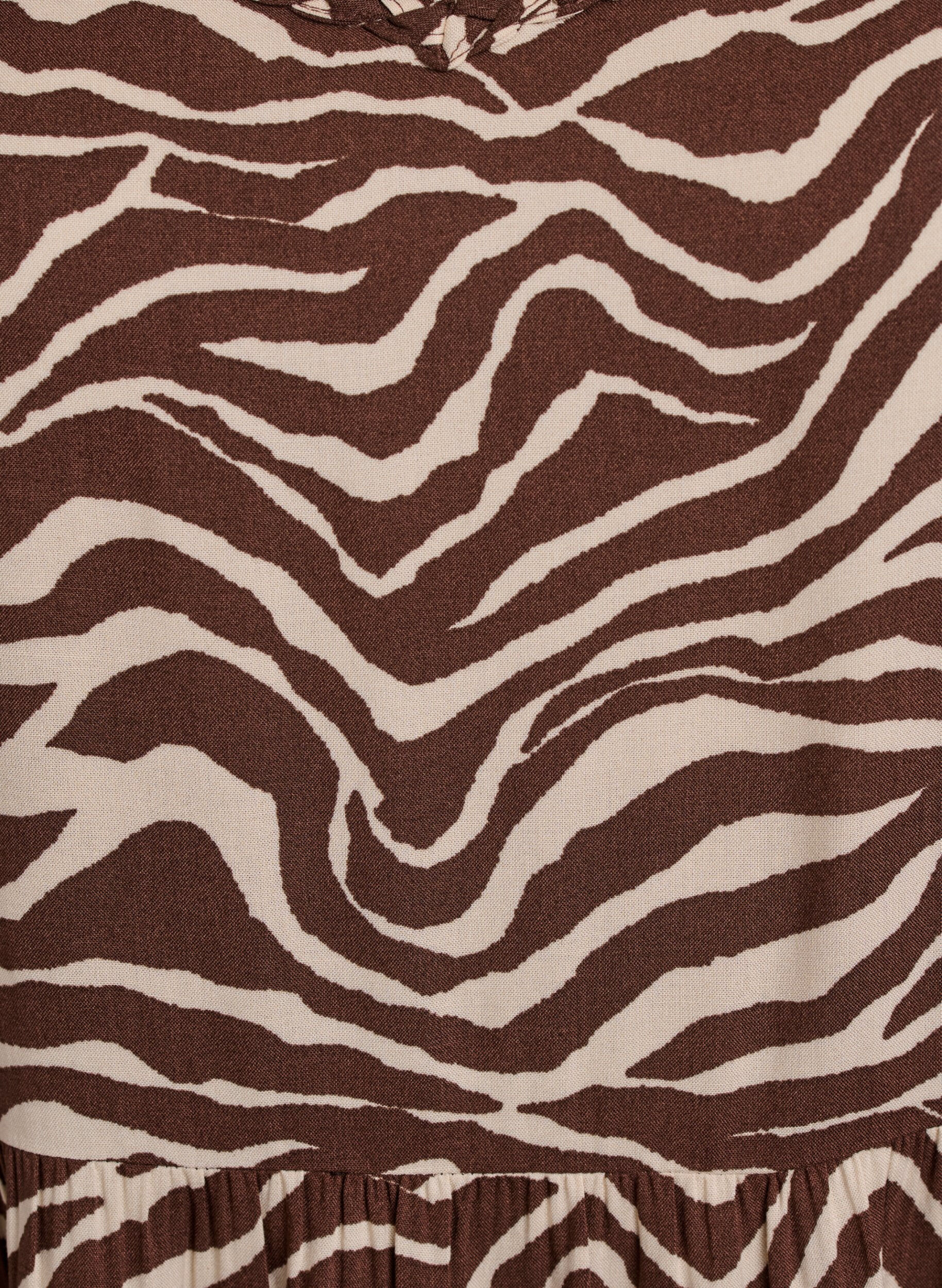 Zizzi Robe mi-longue avec bretelles et dos &eacute;lastiqu&eacute;, Marron, Packshot image number 2