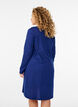 Chemise de nuit &agrave; manches longues en coton bio, Bleu, Model image number 2
