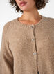 Cardigan en m&eacute;lange de laine avec manches trois-quarts, Beige, Model image number 3